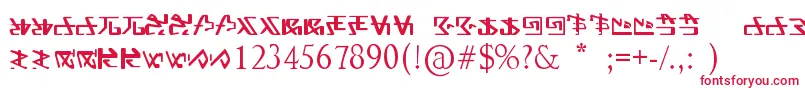 Шрифт FontAlien – красные шрифты