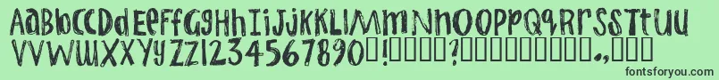 Jumps Font – Black Fonts on Green Background