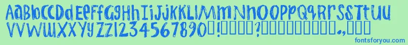 More about Jumps Font Jumps Font – Blue Fonts on Green Background