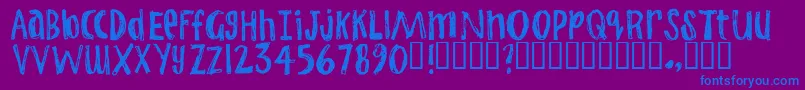Шрифт Jumps – синие шрифты на фиолетовом фоне