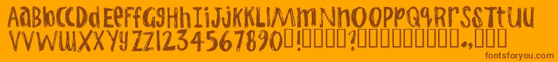Jumps Font – Brown Fonts on Orange Background
