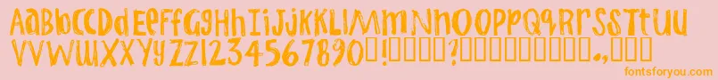 Jumps Font – Orange Fonts on Pink Background