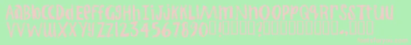 Jumps Font – Pink Fonts on Green Background