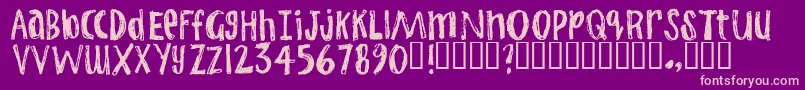Jumps Font – Pink Fonts on Purple Background