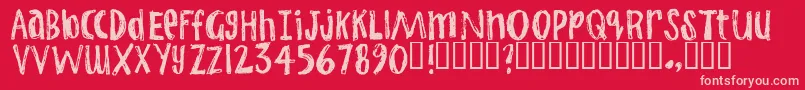 Jumps Font – Pink Fonts on Red Background
