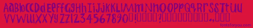 Jumps Font – Purple Fonts on Red Background