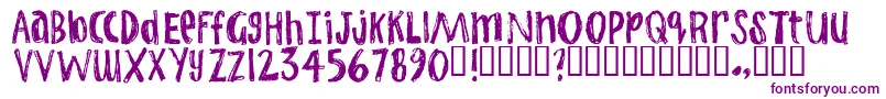 Шрифт Jumps – фиолетовые шрифты
