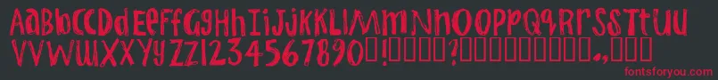 Jumps Font – Red Fonts on Black Background