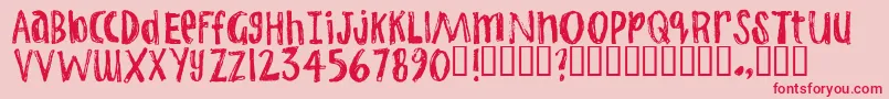 Jumps Font – Red Fonts on Pink Background