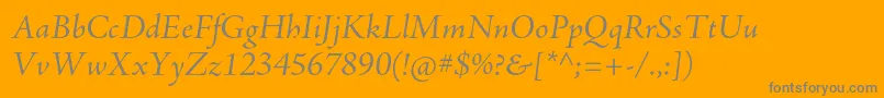Шрифт AjensonproItsubh – серые шрифты на оранжевом фоне