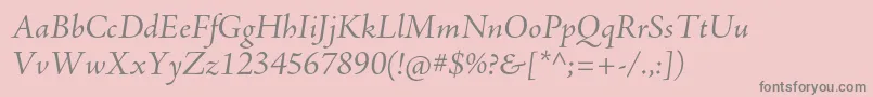 AjensonproItsubh Font – Gray Fonts on Pink Background
