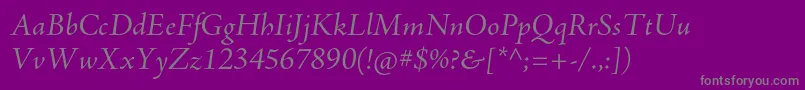 AjensonproItsubh Font – Gray Fonts on Purple Background