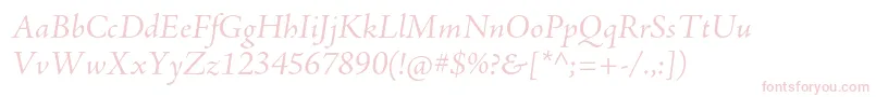 AjensonproItsubh Font – Pink Fonts on White Background