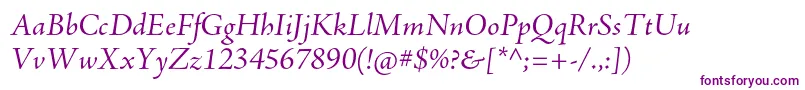 AjensonproItsubh Font – Purple Fonts on White Background