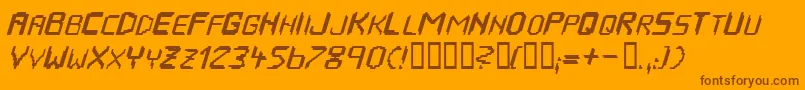 HousepipesItalic Font – Brown Fonts on Orange Background