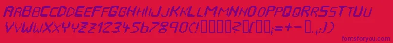 HousepipesItalic Font – Purple Fonts on Red Background