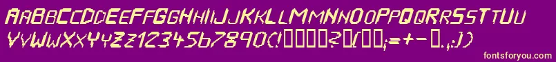 HousepipesItalic Font – Yellow Fonts on Purple Background