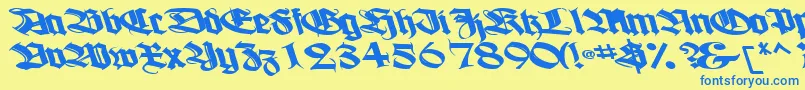 fuente Boogiewoogiebold112Bold – Fuentes Azules Sobre Fondo Amarillo