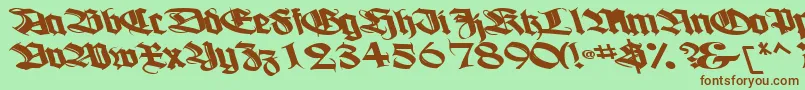 Boogiewoogiebold112Bold Font – Brown Fonts on Green Background