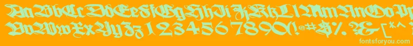 Boogiewoogiebold112Bold Font – Green Fonts on Orange Background
