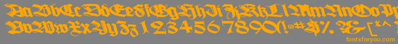 Boogiewoogiebold112Bold Font – Orange Fonts on Gray Background