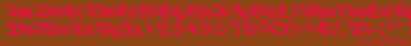 Boogiewoogiebold112Bold Font – Red Fonts on Brown Background