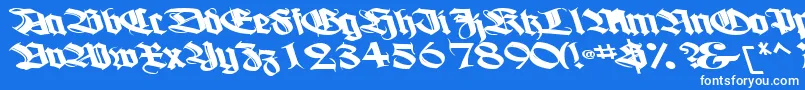 フォントBoogiewoogiebold112Bold – 青い背景に白い文字
