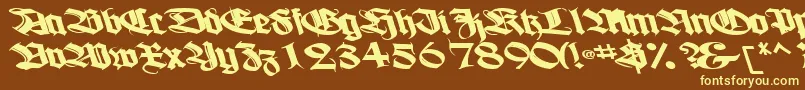 Boogiewoogiebold112Bold Font – Yellow Fonts on Brown Background