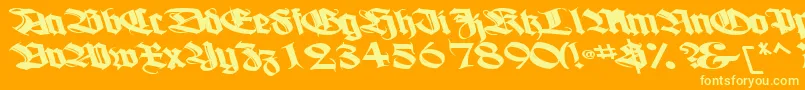 Boogiewoogiebold112Bold Font – Yellow Fonts on Orange Background