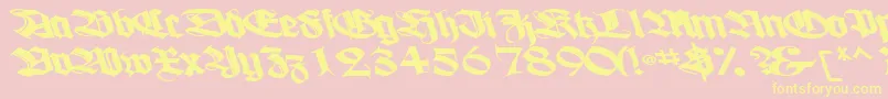 Boogiewoogiebold112Bold Font – Yellow Fonts on Pink Background