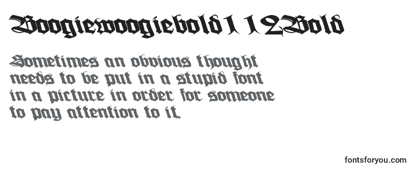 Review of the Boogiewoogiebold112Bold Font