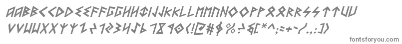 Heoroti-fontti – harmaat kirjasimet valkoisella taustalla