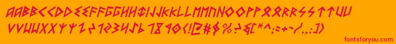 Heoroti Font – Red Fonts on Orange Background