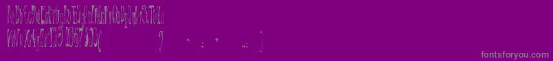 fuente XР’ntrica – Fuentes Grises Sobre Fondo Morado