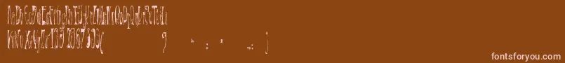 XР’ntrica-Schriftart – Rosa Schriften auf braunem Hintergrund