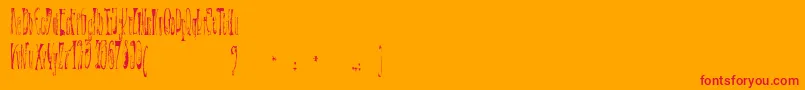 XР’ntrica Font – Red Fonts on Orange Background