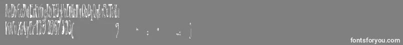 XР’ntrica-Schriftart – Weiße Schriften auf grauem Hintergrund