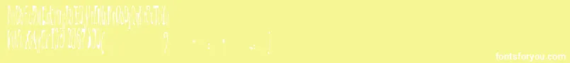 フォントXР’ntrica – 黄色い背景に白い文字