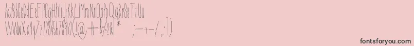 フォントDorothyMiranda – ピンクの背景に黒い文字