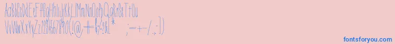 DorothyMiranda Font – Blue Fonts on Pink Background