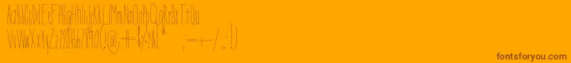 DorothyMiranda-fontti – ruskeat fontit oranssilla taustalla