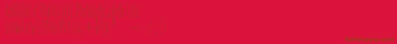 Czcionka DorothyMiranda – brązowe czcionki na czerwonym tle