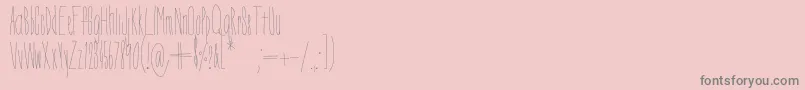 フォントDorothyMiranda – ピンクの背景に灰色の文字