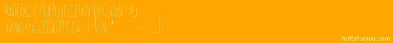 フォントDorothyMiranda – オレンジの背景に緑のフォント