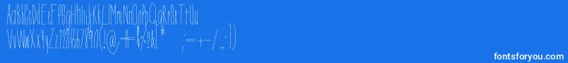 Шрифт DorothyMiranda – белые шрифты на синем фоне