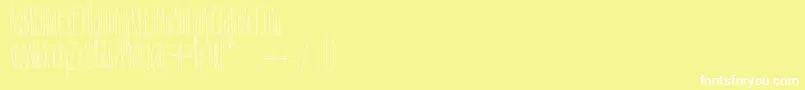 DorothyMiranda-fontti – valkoiset fontit keltaisella taustalla