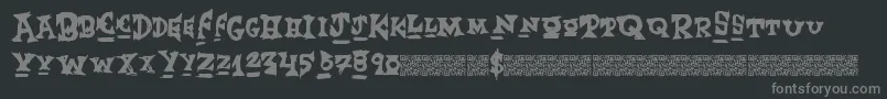 Eventmaker Font – Gray Fonts on Black Background