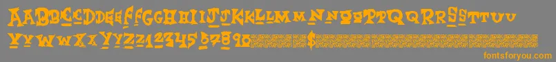 Eventmaker Font – Orange Fonts on Gray Background