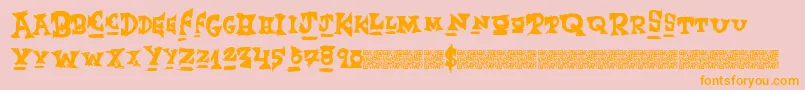 Eventmaker Font – Orange Fonts on Pink Background