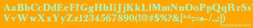 Longislandcontour Font – Green Fonts on Orange Background